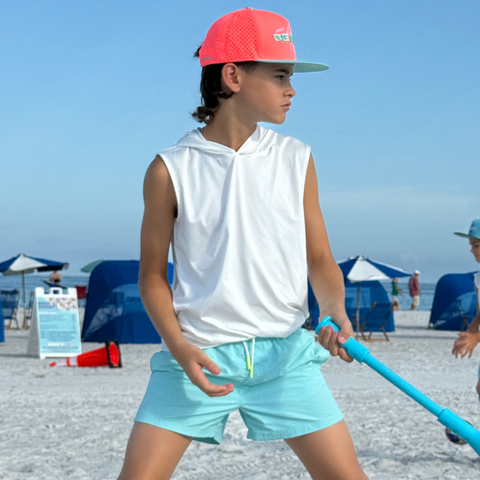 Silent Beast WATER RESISTANT Snapback- Neon Coral/Teal