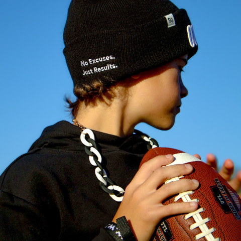 Outwork Pom Beanie: Black