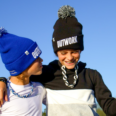 Outwork Pom Beanie: Black