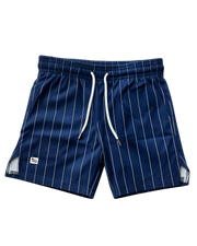 Pinstripe Swish 5" Shorts - Navy