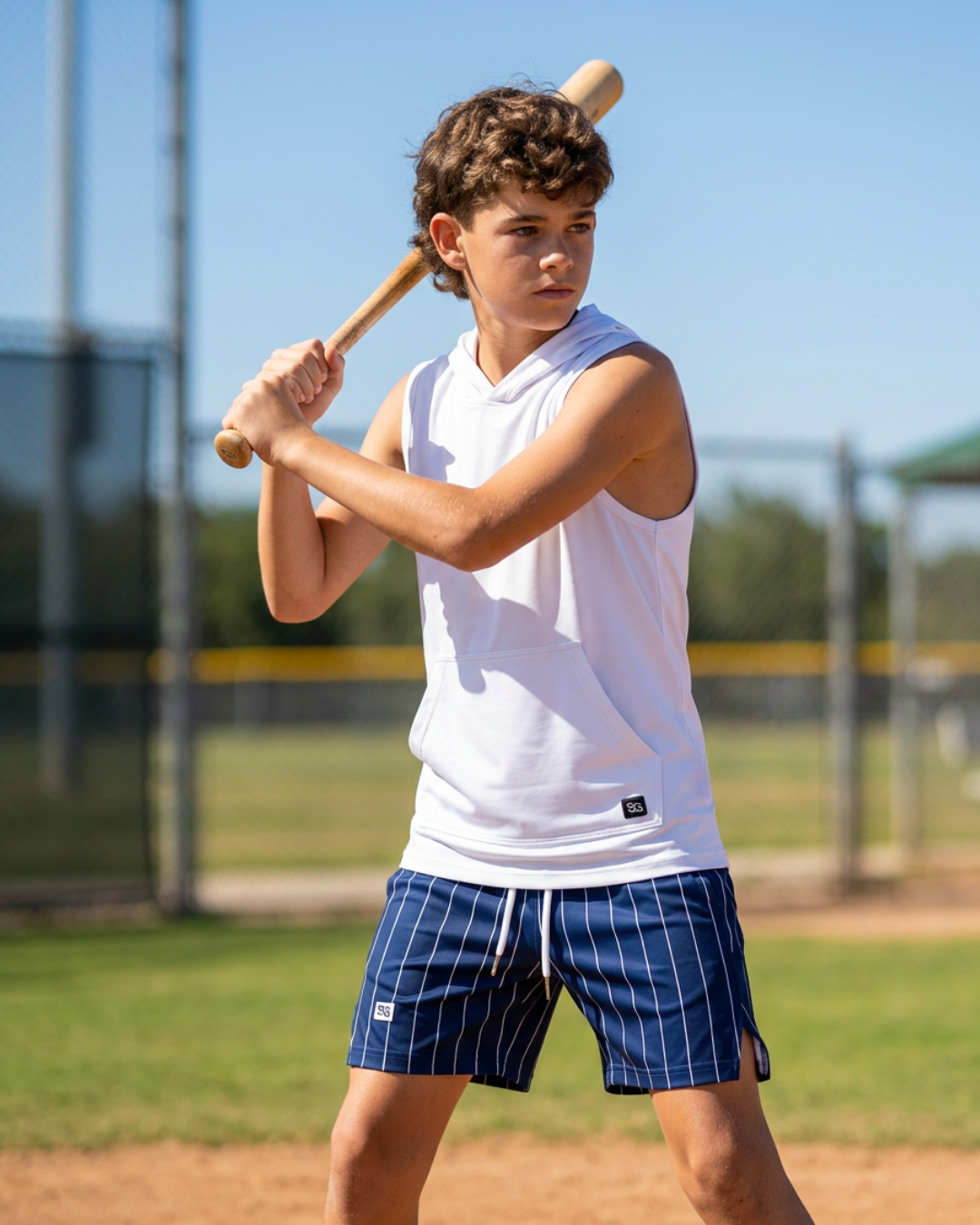 Dry-Pro Sleeveless Hooded Tee - White