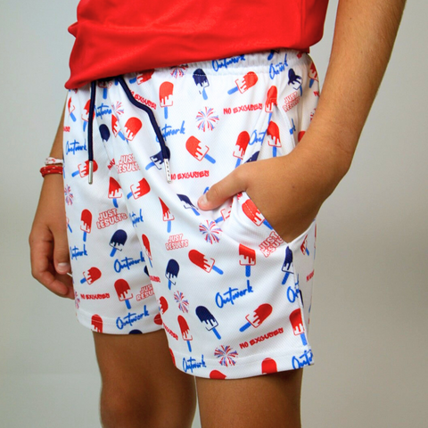 Youth Patriot MeshFit Shorts - RWB 5