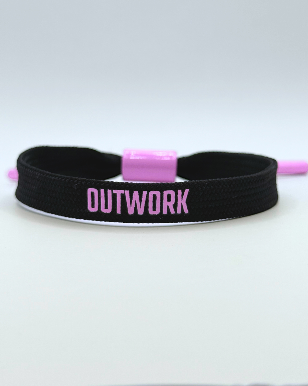 Outwork Shoelace Bracelet - Pink/Black