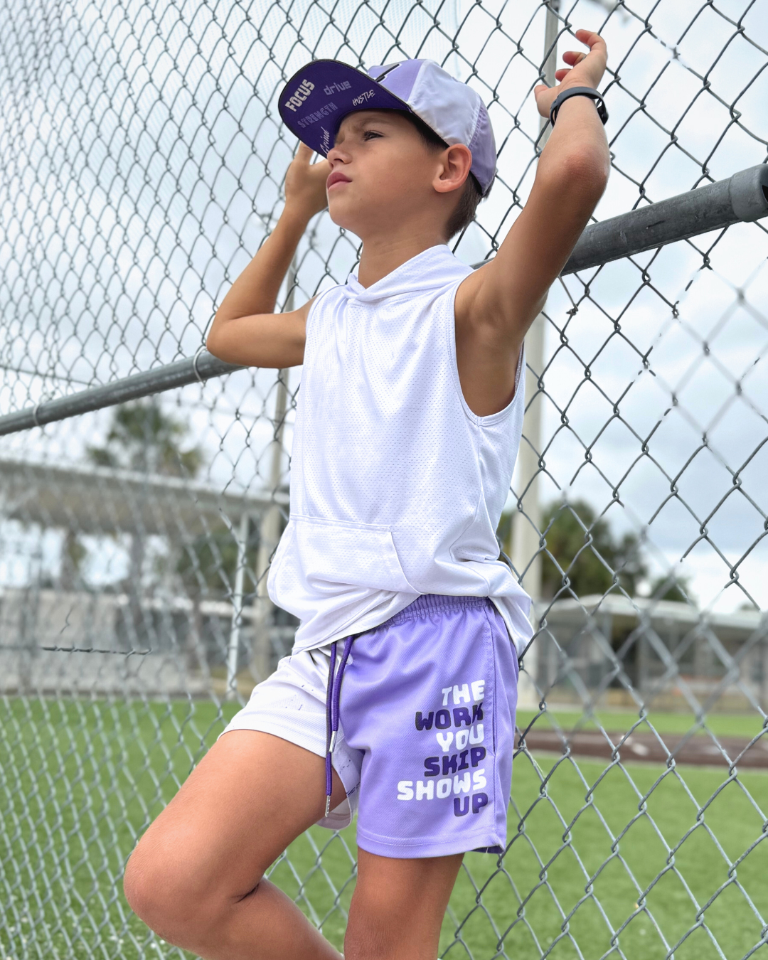 The Work You Skip MeshFit 5" Shorts - Purple