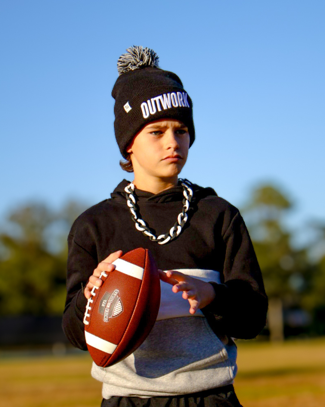 Outwork Pom Beanie - Black