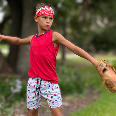 Youth Patriot MeshFit Shorts - RWB 5