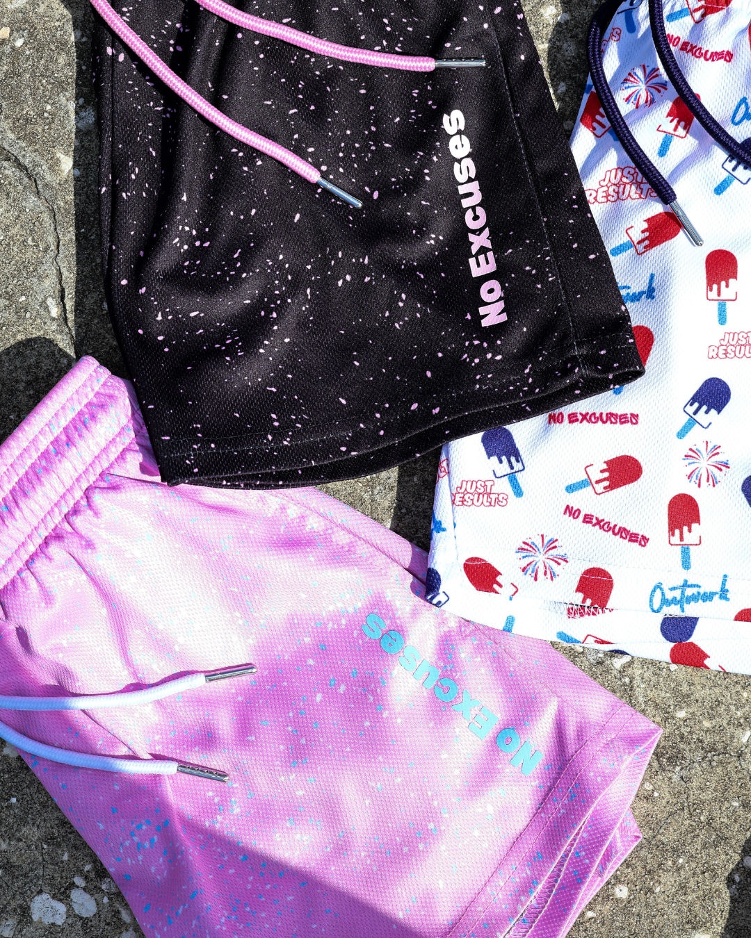 No Excuses MeshFit 5" Shorts - Cotton Candy