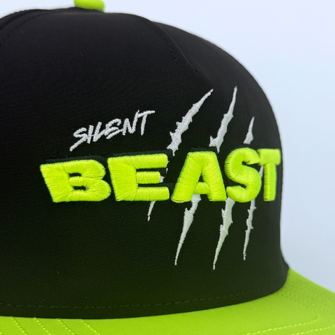 Silent Beast WATER RESISTANT Snapback - Neon Green/Black