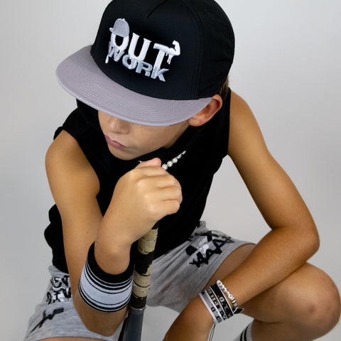 OutWork - Gray/Black Snapback Youth Fit