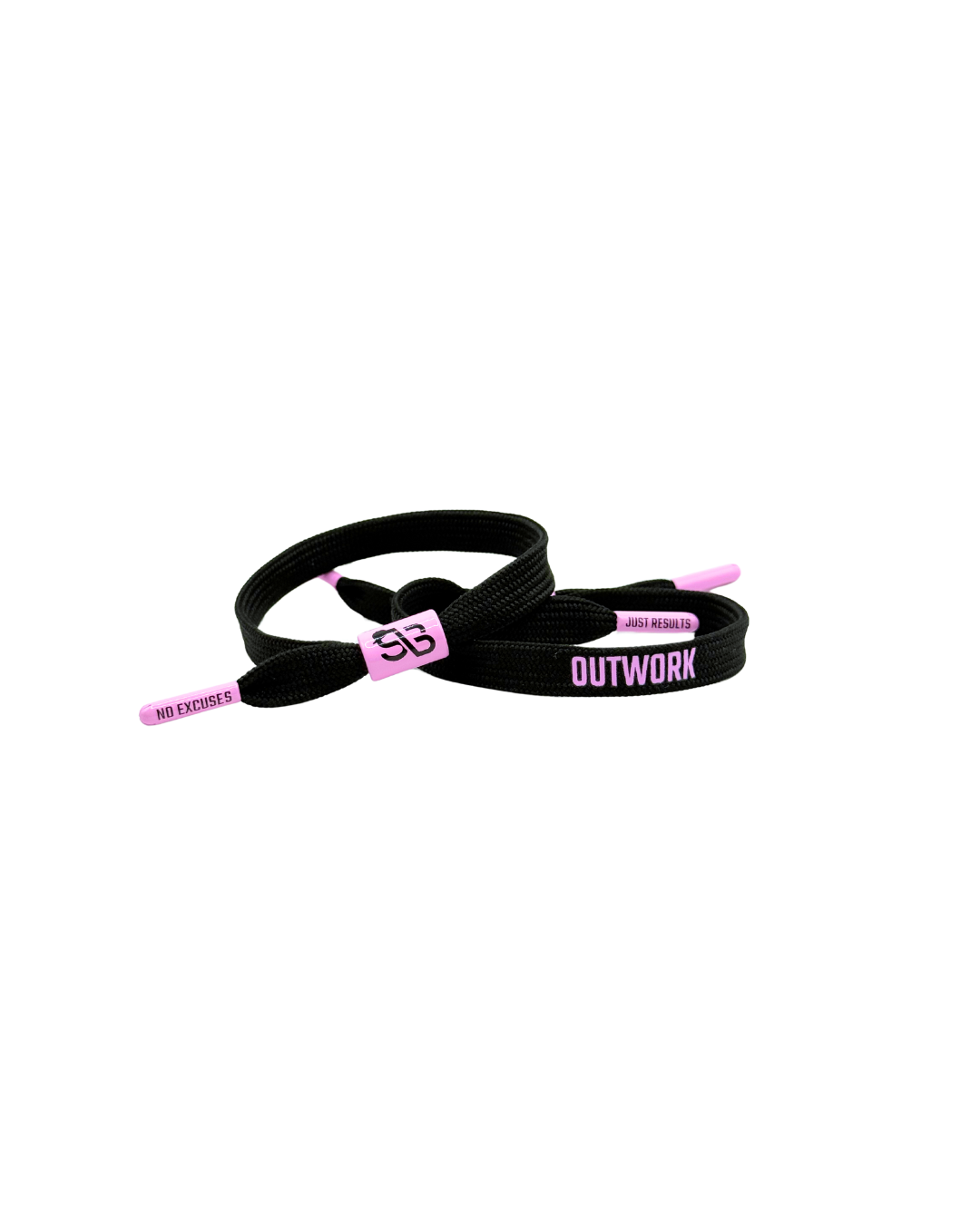 Outwork Shoelace Bracelet - Pink/Black