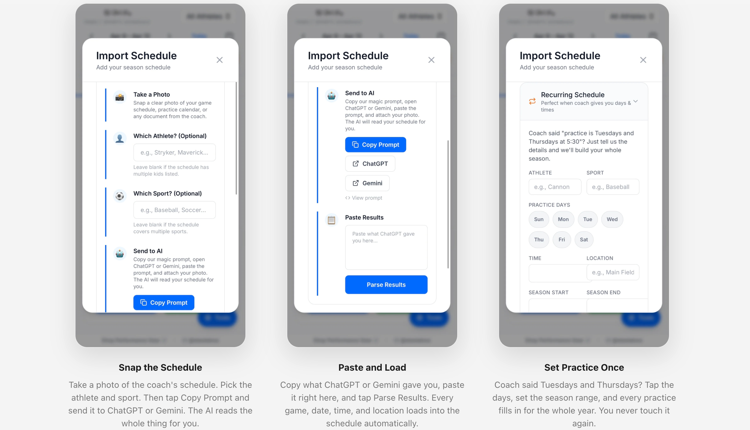 Family Sports Scheduler by SteeleBroz
