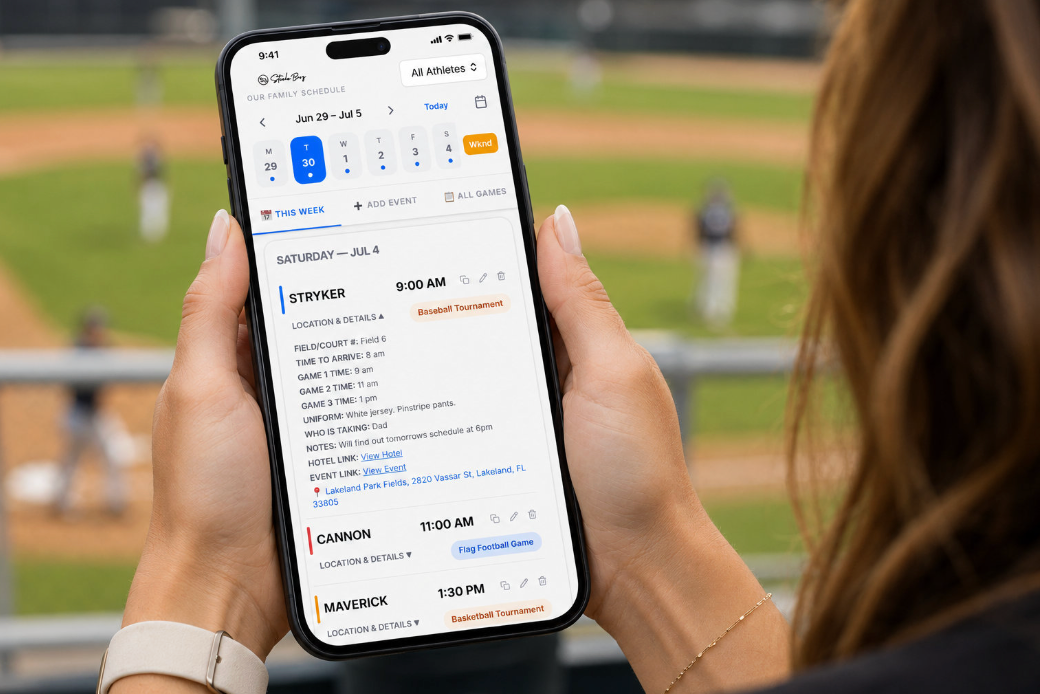 Family Sports Schedule