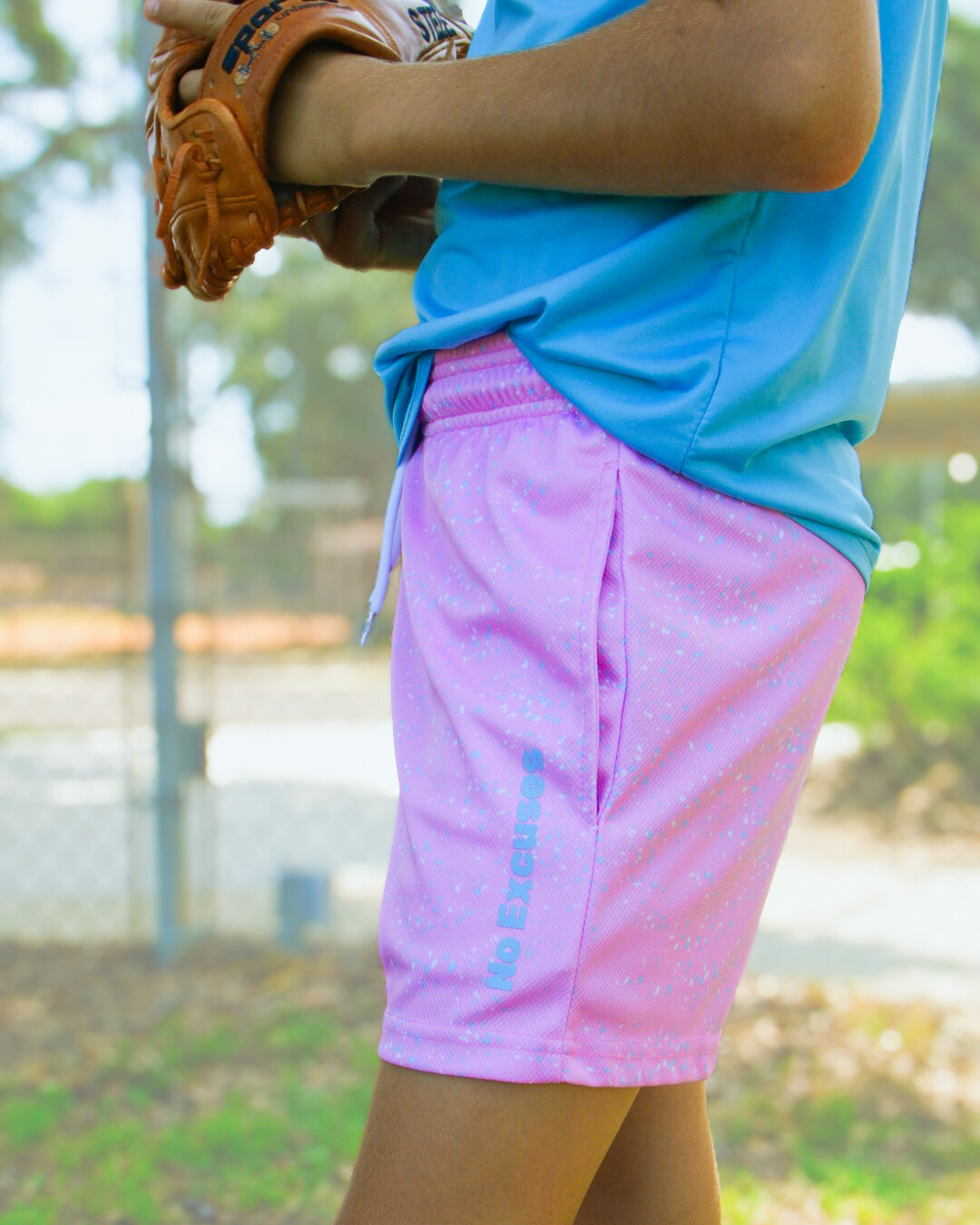 No Excuses MeshFit 5" Shorts - Cotton Candy