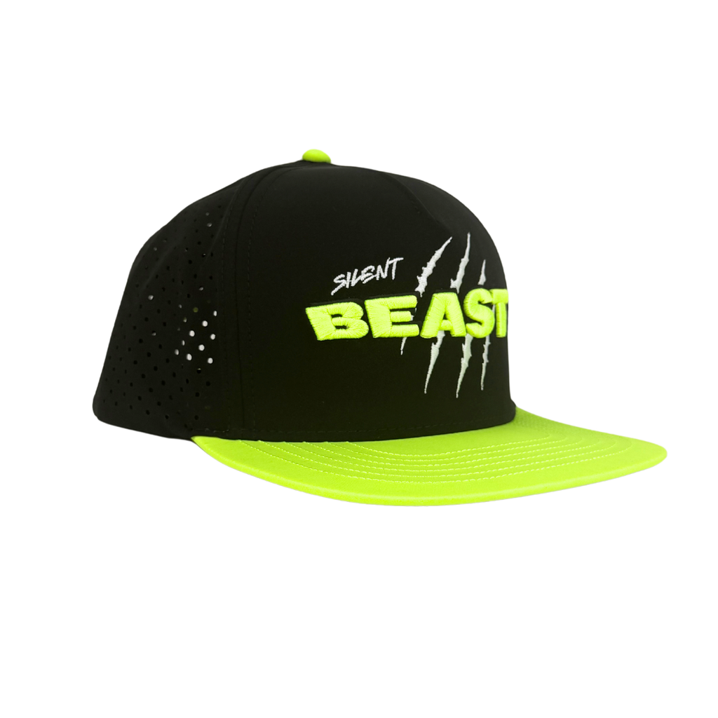 Silent Beast WATER RESISTANT Snapback - Neon Green/Black